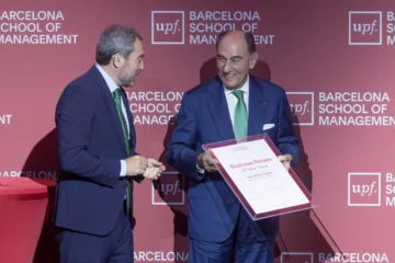 La UPF Barcelona School of Management premia el liderazgo con valores de Ignacio Galán, presidente de Iberdrola