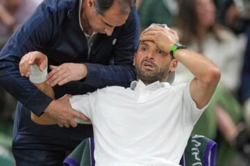 Dimitrov se rompe cuando tenía contra las cuerdas a Sinner
