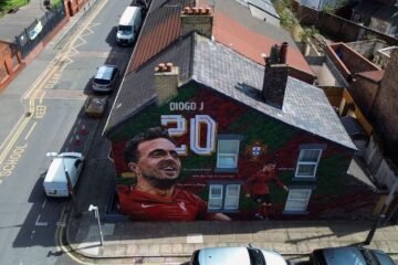 Un mural homenajea a Diogo Jota en Liverpool