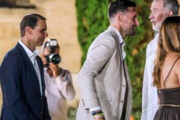 Rafa Nadal se estrena en la recepción real y muestra su lado más sonriente en Marivent