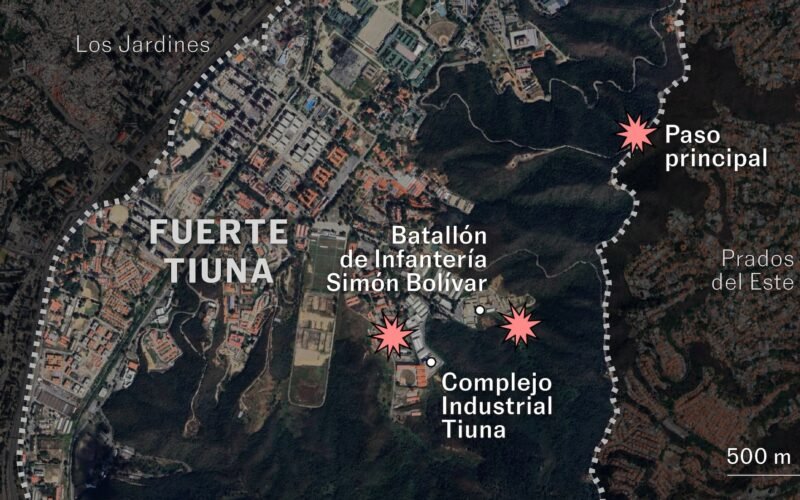 Mapas e imágenes satelitales de la operación para sacar a Maduro de Venezuela