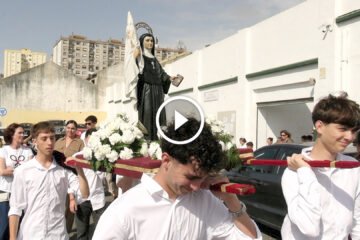 Fiesta y procesión en las Adoratrices por Santa María Micaela